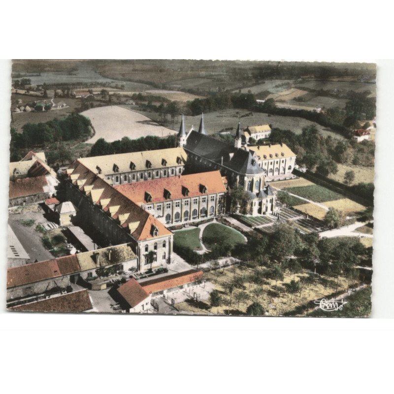 GODEWAERSVELDE: abbaye sainte-marie au mont  des cats vue aérienne 10X15 - très bon état