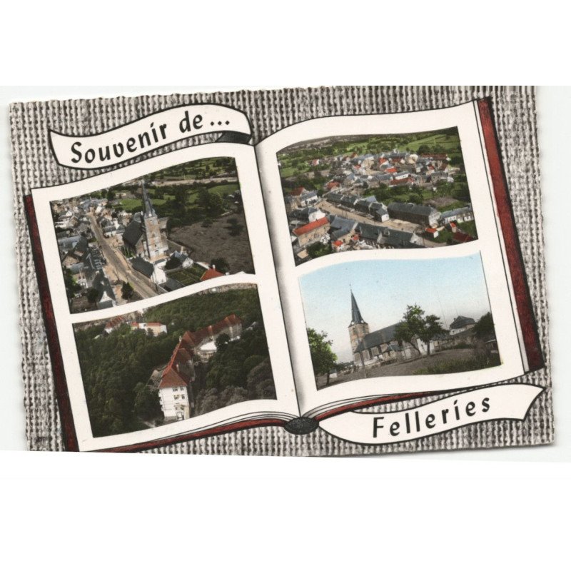 FELLERIES: souvenir de... vue générale du sanatorium vue aérienne 10X15 - très bon état
