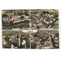 FOURNES-en-WEPPES: 4 vues vue aérienne 10X15 - très bon état