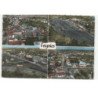 FEIGNIES: vue d'ensemble, la gare, le pont de la gare, monument, les écoles vue aérienne 10X15 - très bon état