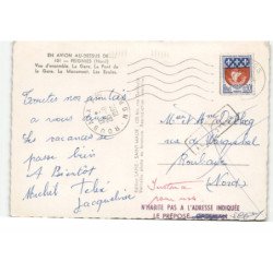 FEIGNIES: vue d'ensemble, la gare, le pont de la gare, monument, les écoles vue aérienne 10X15 - très bon état
