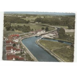 FRESNES-sur-ESCAUT: l'escaut, l'ecluse vue aérienne 10X15 - très bon état
