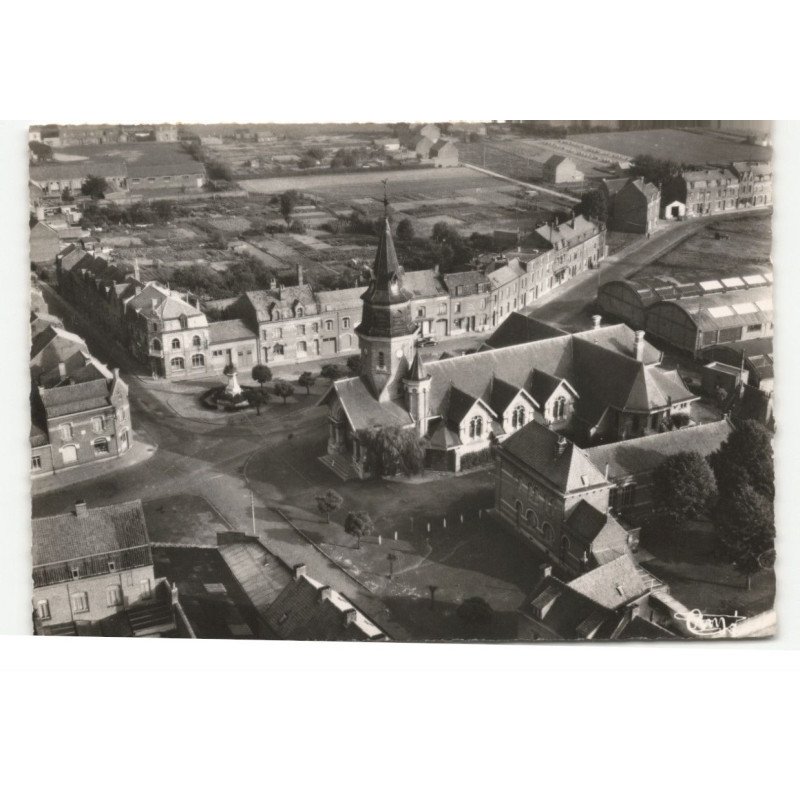 FRELINGHIEN: église saint-amand vue aérienne 10X15 - très bon état