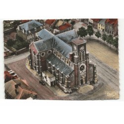FOURMIES: l'église saint-pierre vue aérienne 10X15 - très bon état