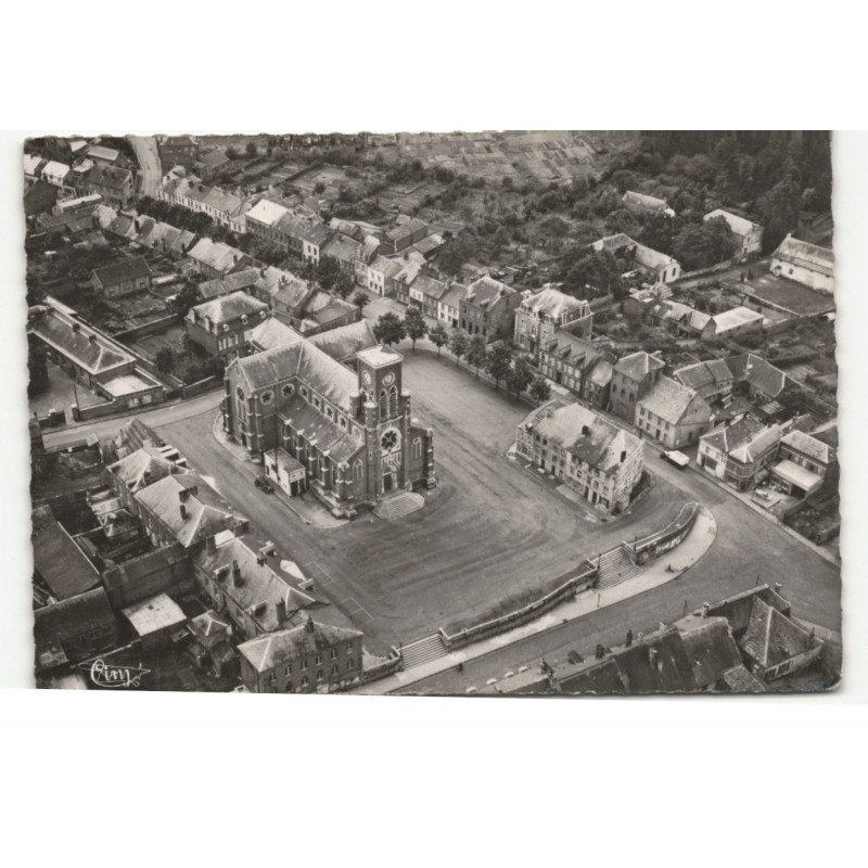 FOURMIES: l'église saint-pierre vue aérienne 10X15 - très bon état