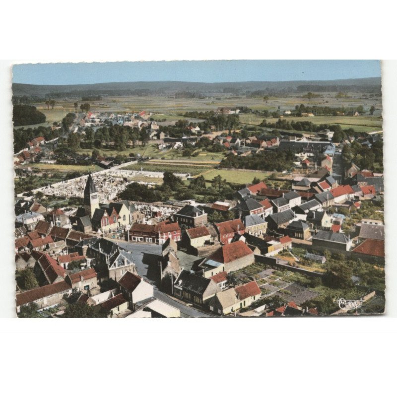 FLINES-les-RACHES: vue générale vue aérienne 10X15 - très bon état