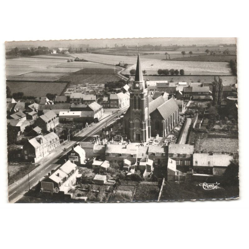 FLETRE: église saint-mathieu vue aérienne 10X15 - très bon état