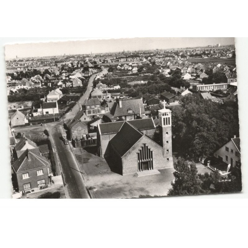 FORT-MARDYCK: église notre-dame du fort vue aérienne 10X15 - très bon état