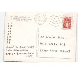 FONTAINE au PIRE: place de l'église vue aérienne 10X15 - très bon état