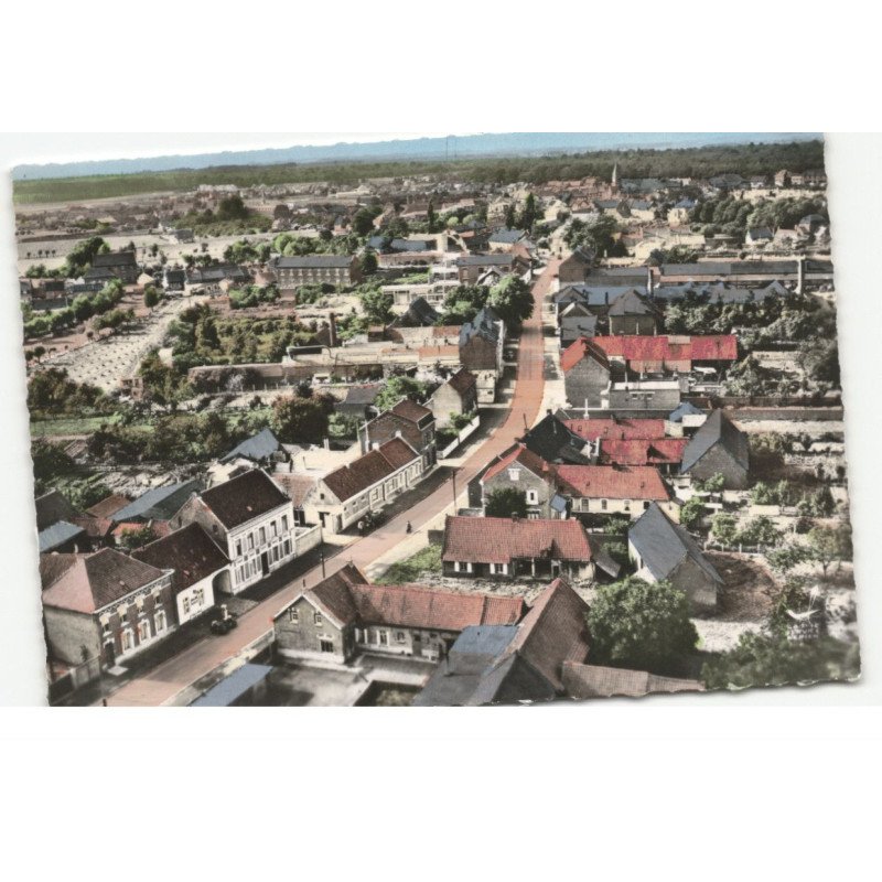 FLINES-les-RACHES: rue du moulin vue aérienne 10X15 - très bon état