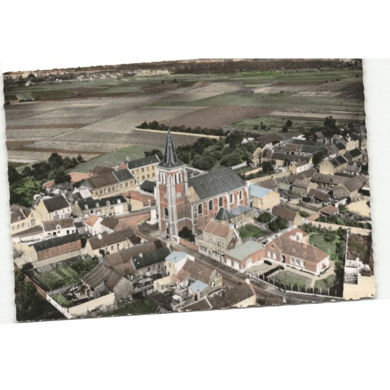 FLERS-en-ESCREBIEUX: l'église saint-amand vue aérienne 10X15 - très bon état