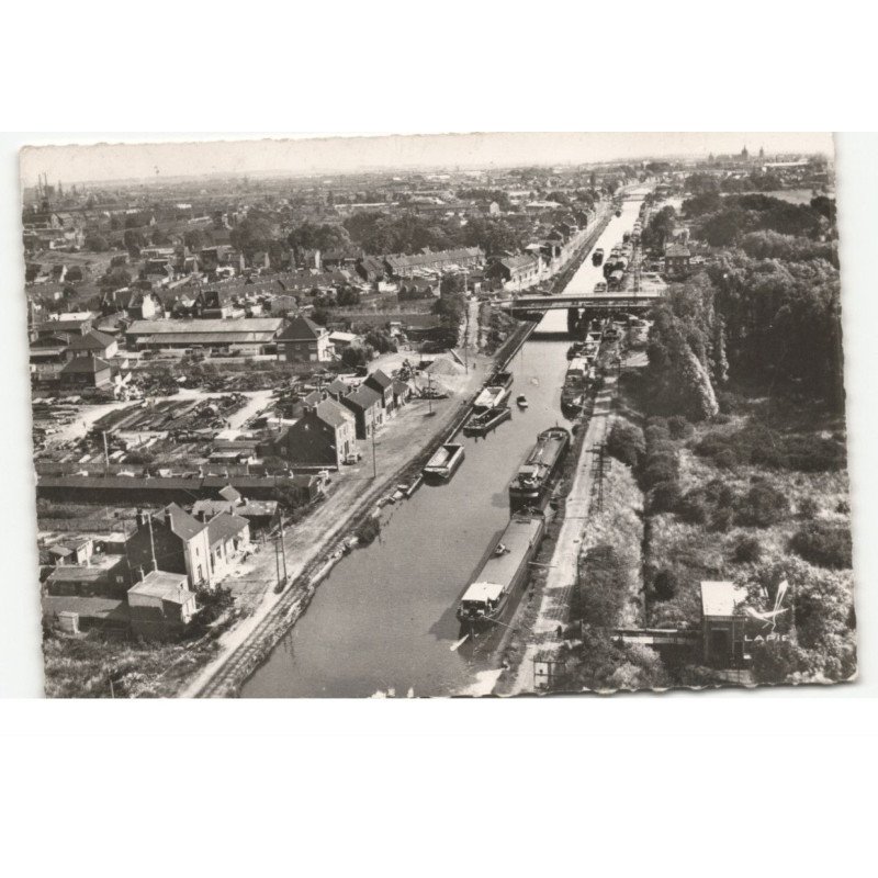 FLERS-en-ESCREBIEUX: pont de la deûle vue aérienne 10X15 - très bon état