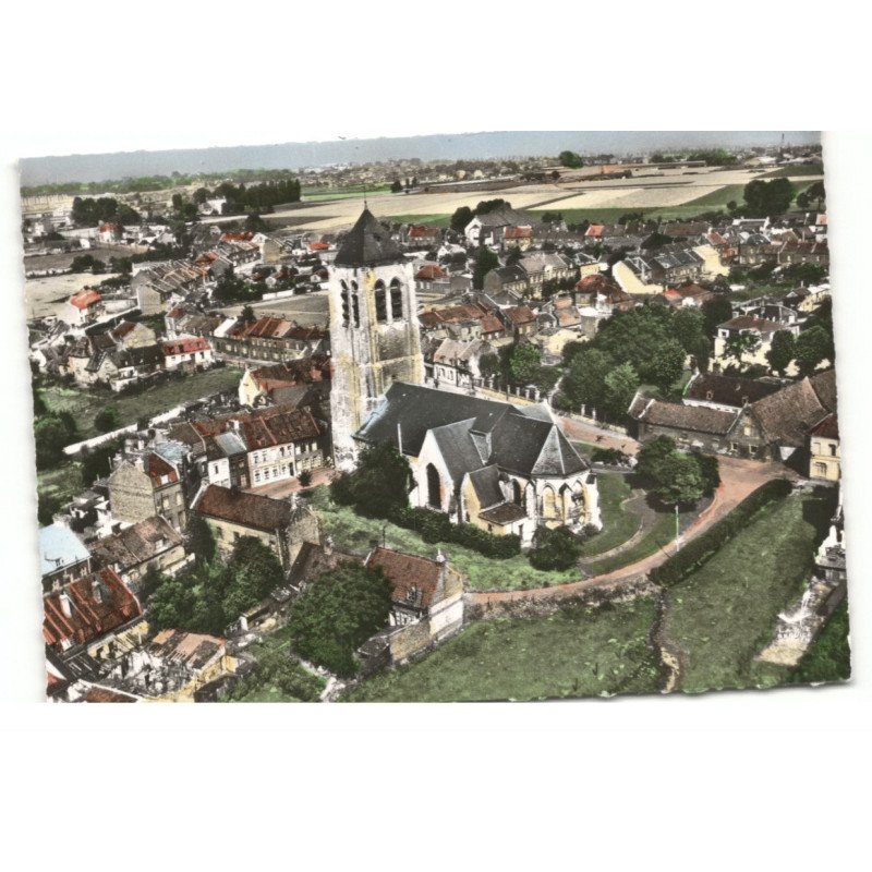 FLERS: l'église saint-pierre vue aérienne 10X15 - très bon état