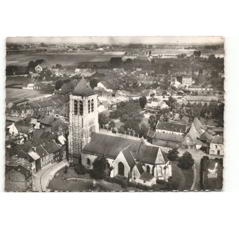 FLERS: l'église saint-pierre vue aérienne 10X15 - très bon état