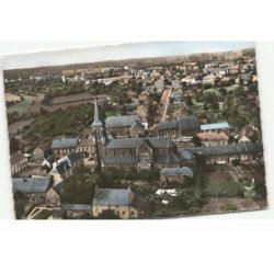 FEIGNIES: église et rue de la république vue aérienne 10X15 - très bon état