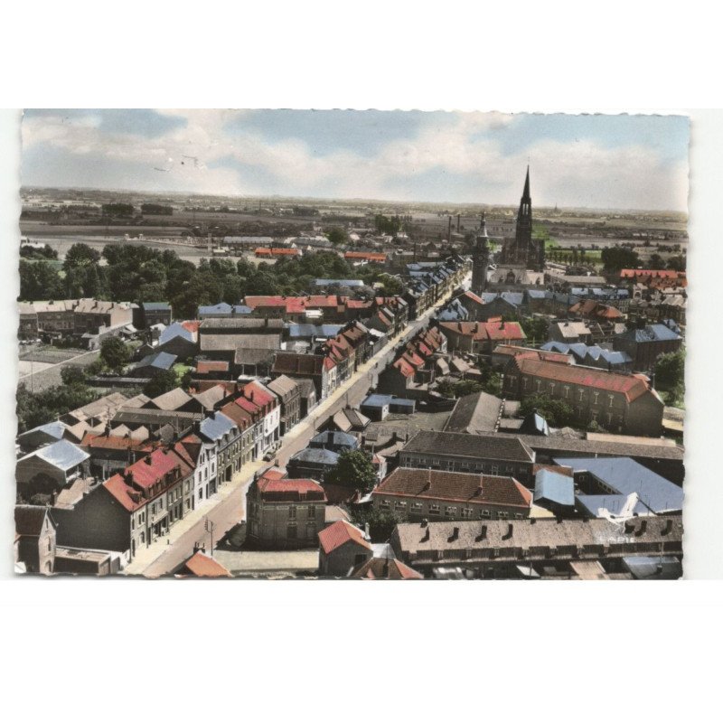 ESTAIRES: rue de cassel vue aérienne 10X15 - très bon état