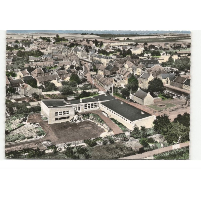 ESCAUDOEUVRES: vue générale, l'école maternelle vue aérienne 10X15 - très bon état