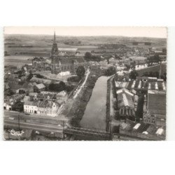 ESTAIRES: le pont de la meuse, la lys, vue aérienne 10X15 - très bon état