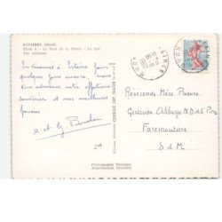 ESTAIRES: le pont de la meuse, la lys, vue aérienne 10X15 - très bon état