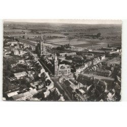 ESTAIRES: église saint-vaast vue aérienne 10X15 - très bon état