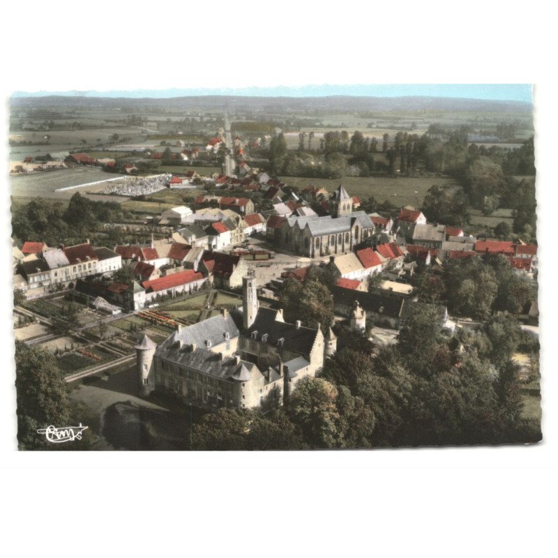ESQUELBECQ: vue générale vue aérienne 10X15 - très bon état