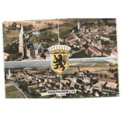 ERQUIGHEM-LYS: 4 vues vue aérienne 10X15 - très bon état