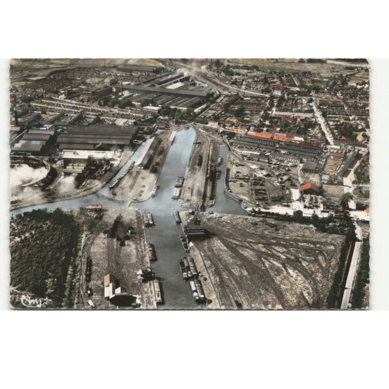 DENAIN: le rivage vue aérienne 10X15 - très bon état