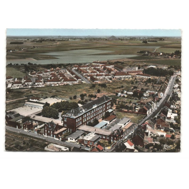DENAIN: collège technique vue aérienne vue aérienne 10X15 - très bon état