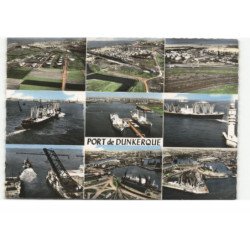 DUNKERQUE: port vue aérienne 10X15 - très bon état