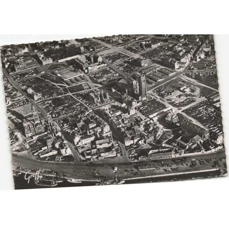 DUNKERQUE: la ville vue aérienne 10X15 - très bon état