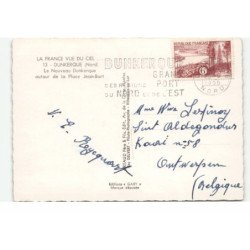 DUNKERQUE: le nouveau dunkerque autour de la place jean-bart vue aérienne 10X15 - très bon état
