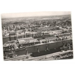 DUNKERQUE: le port vue aérienne 10X15 - très bon état
