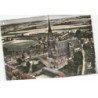 ESTAIRES: l'église, saint-waast vue aérienne 10X15 - très bon état