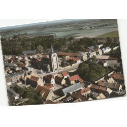 ESQUERCHIN: place de l'église vue aérienne 10X15 - très bon état