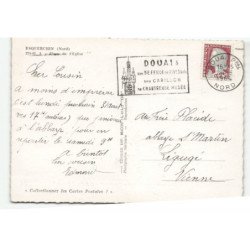 ESQUERCHIN: place de l'église vue aérienne 10X15 - très bon état