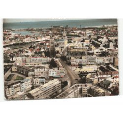 DUNKERQUE: place jean-bart, rue clemenceau vue aérienne 10X15 - très bon état
