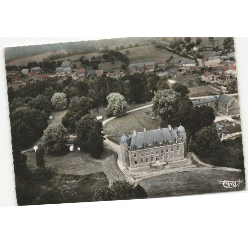 DOURLERS: le château vue aérienne 10X15 - très bon état