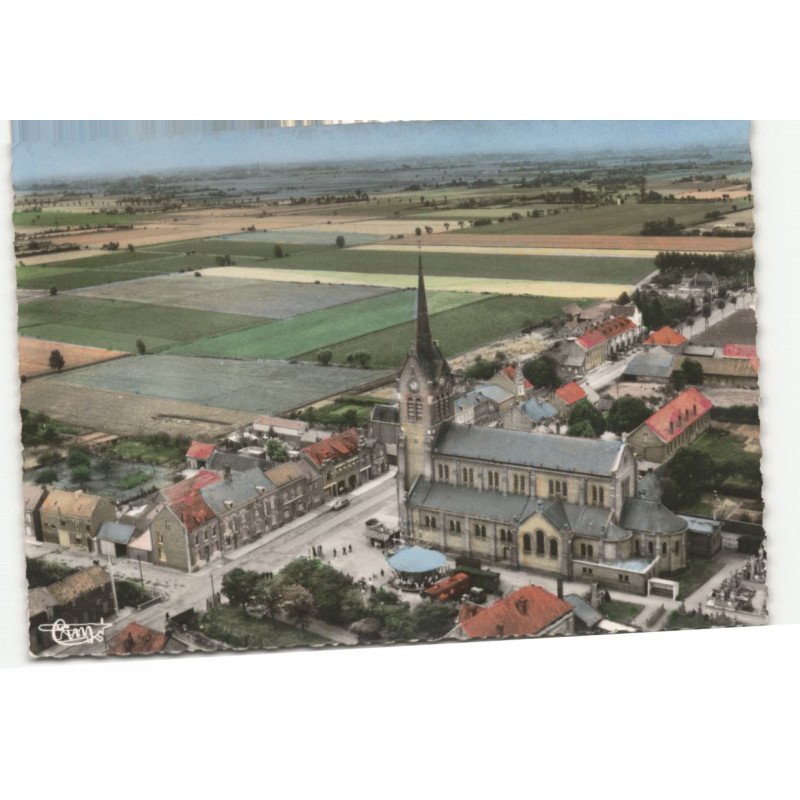 LE DOULIEU: l'église vue aérienne 10X15 - très bon état