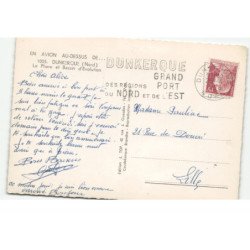 DUNKERQUE: le phare et bassin d'évolution vue aérienne 10X15 - très bon état