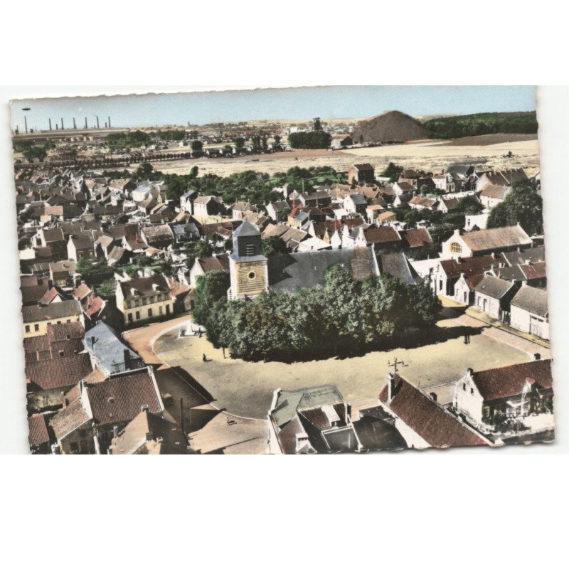 DOUCHY: l'église saint-pierre vue aérienne 10X15 - très bon état