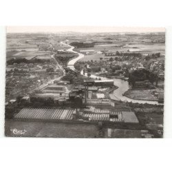 QUESNOY-sur-DEULE: vue panoramique sur la deule vue aérienne 10X15 - très bon état