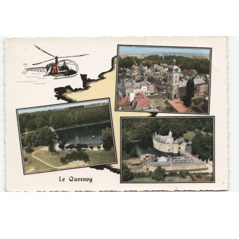LE QUESNOY: château de sartel vue aérienne 10X15 - très bon état