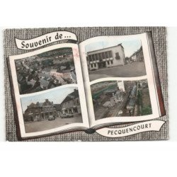 PECQUENCOURT: souvenir de... vue générale hôtel de ville fosse barrois vue aérienne 10X15 - très bon état