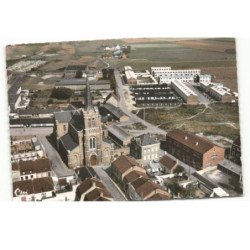 PETIT-FORT-PHILIPPE: l'église vue aérienne 10X15 - très bon état