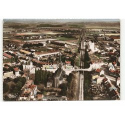 PERENCHIES: ligne calais-bâle vue aérienne 10X15 - très bon état