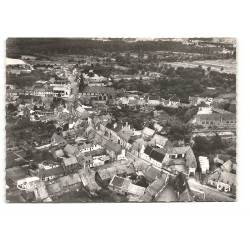 PECQUENCOURT: rue du beffroi vue aérienne 10X15 - très bon état