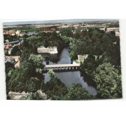 LE QUESNOY: pont de la porte fauroeulx et le lac vauban vue aérienne 10X15 - très bon état