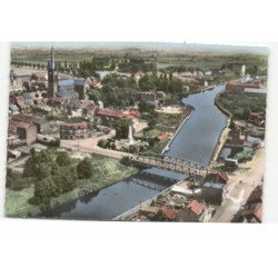 QUESNOY-sur-DEULE: le pont de la deule vue aérienne 10X15 - très bon état