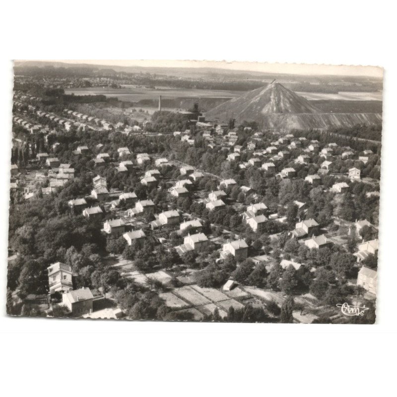 OSTRICOURT: fosse 6 vue aérienne 10X15 - très bon état