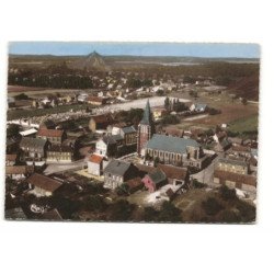 OSTRICOURT:: l'église saint-vaast vue aérienne 10X15 - très bon état